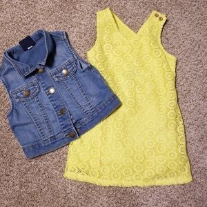 Girls 3T dress/jean jacket outfit